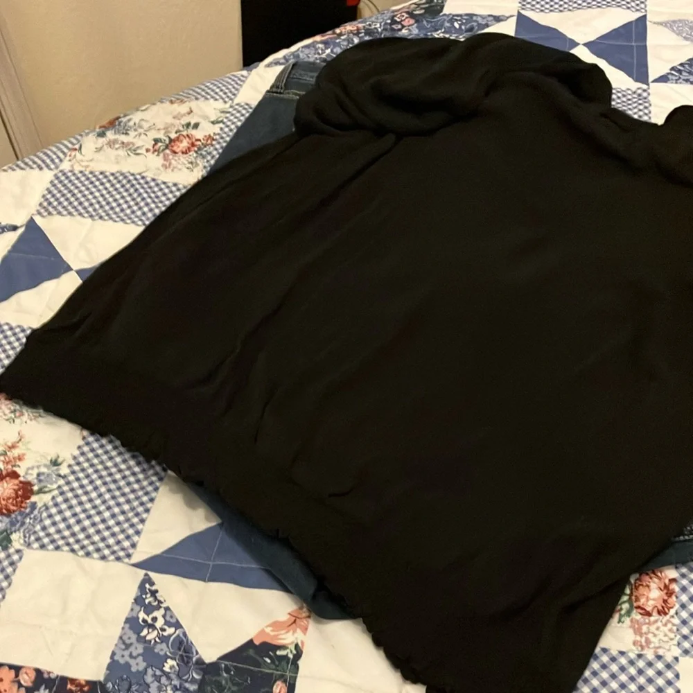 Torrid Black and Cream Embellished Long Sleeve Blouse - Picture 4 of 5